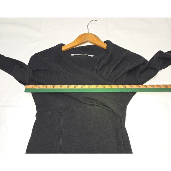 Athleta Black Cotton Wool Sweater Dress Woman's Size XS - Picture 6 of 7
